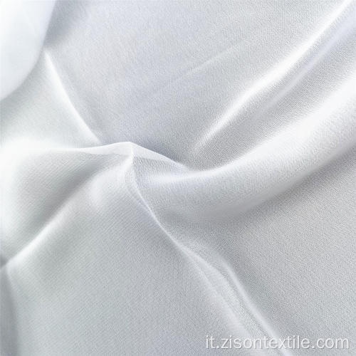 Tessuti per abiti in chiffon bianco 100% poliestere